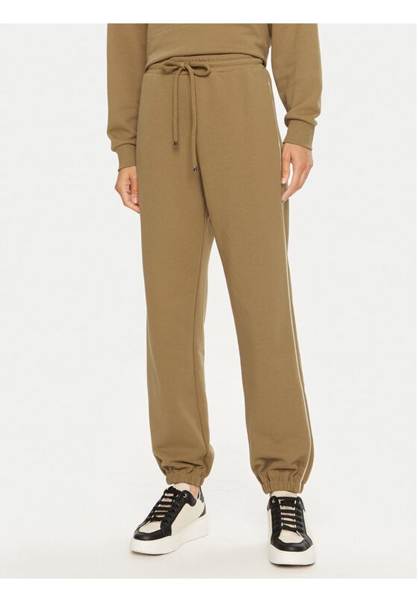 Max Mara Leisure Spodnie dresowe Pirano 2426786088 Brązowy Regular Fit. Kolor: brązowy. Materiał: syntetyk, bawełna