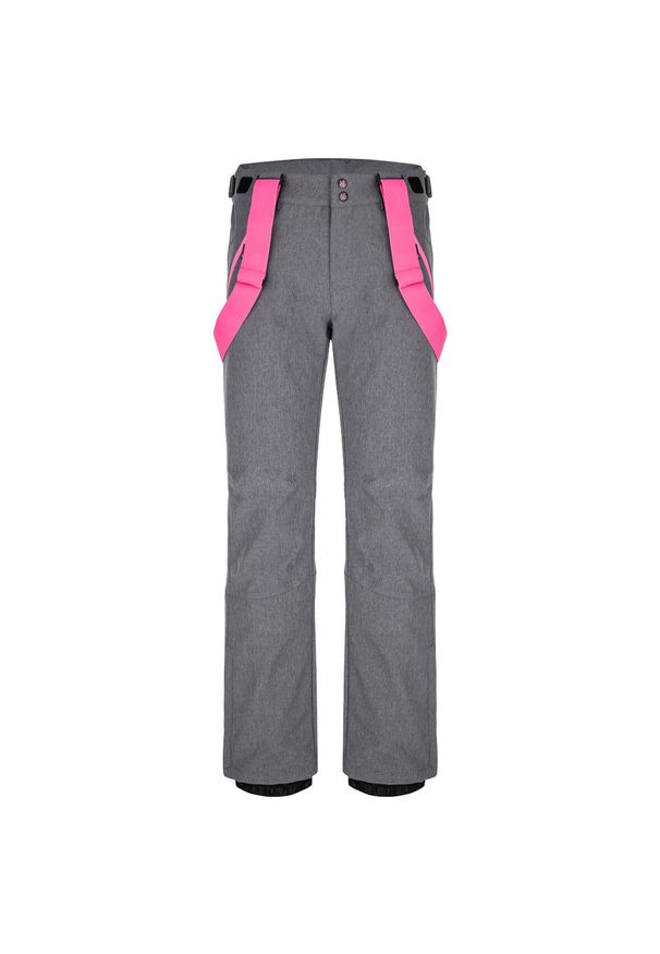 ZULUPACK - Damskie spodnie softshell LOAP Lupka L – wiatroszczelne, oddychające. Kolor: fioletowy, wielokolorowy, różowy. Materiał: softshell. Sezon: zima. Sport: narciarstwo