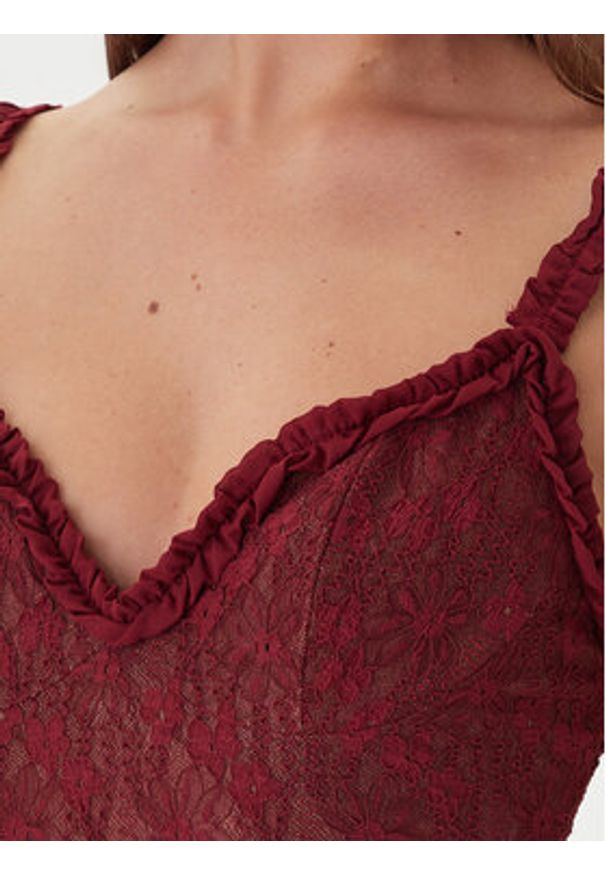 BARDOT - Bardot Sukienka koktajlowa Alegra Stretch Lace 59964DB Bordowy Regular Fit. Kolor: czerwony. Materiał: syntetyk. Styl: wizytowy