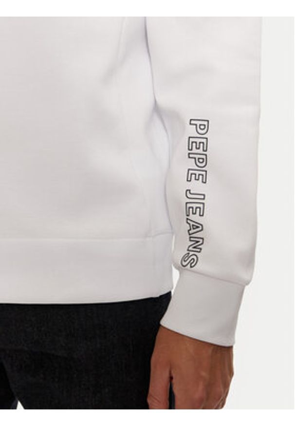 Pepe Jeans Bluza Red Bull Racing RM580001 Biały Regular Fit. Kolor: biały. Materiał: bawełna