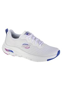 skechers - Buty do chodzenia damskie Skechers Arch Fit. Kolor: biały, wielokolorowy. Model: Skechers Sport. Sport: turystyka piesza