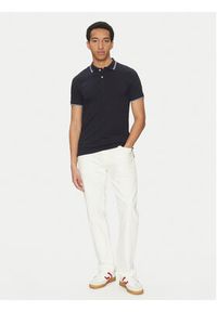 Geox Polo M5510R T3236 F1624 Granatowy Regular Fit. Typ kołnierza: polo. Kolor: niebieski. Materiał: bawełna