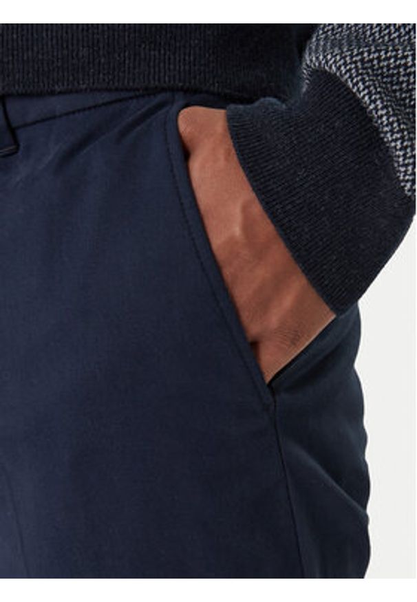 BOSS Spodnie garniturowe C-Genius 50555035 Granatowy Slim Fit. Kolor: niebieski. Materiał: bawełna