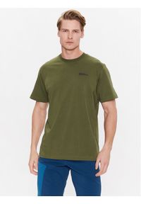 Jack Wolfskin T-Shirt Essential 1808382 Zielony Regular Fit. Kolor: zielony. Materiał: bawełna