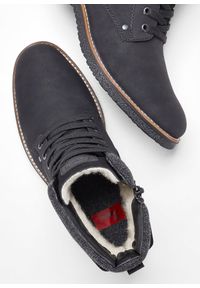 bonprix - Kozaki sznurowane Rieker. Kolor: czarny. Sezon: zima #2