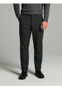 Sinsay - Eleganckie spodnie chino slim - szary. Kolor: szary. Styl: elegancki