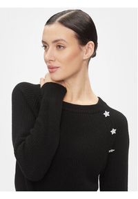 Kontatto Sweter 3M1238 Czarny Regular Fit. Kolor: czarny. Materiał: wiskoza, syntetyk #6