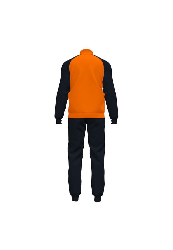 Dres do piłki nożnej męski Joma Academy IV. Kolor: wielokolorowy, czarny, pomarańczowy. Materiał: dresówka. Sport: piłka nożna