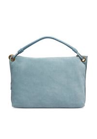 TOMMY HILFIGER - Tommy Hilfiger Torebka Th Statement Leather Bag Suede AW0AW18402 Błękitny. Kolor: niebieski. Materiał: skórzane #5