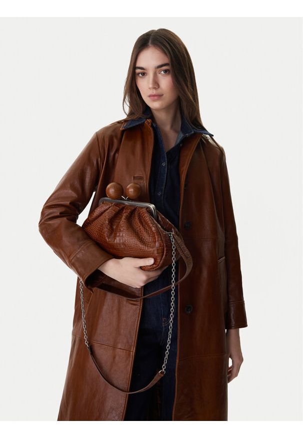 Weekend Max Mara Torebka 2615511194600 Brązowy. Kolor: brązowy. Materiał: skórzane