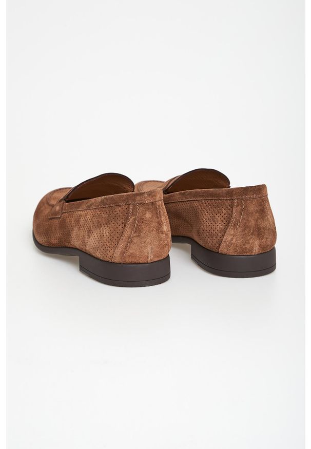 Baldinini - Mokasyny męskie zamszowe BALDININI. Materiał: zamsz