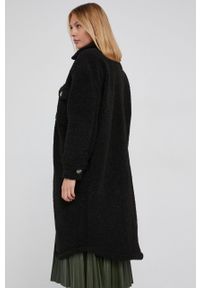 Answear Lab Płaszcz damski kolor czarny przejściowy. Okazja: na co dzień. Kolor: czarny. Materiał: materiał. Wzór: gładki. Styl: wakacyjny #6