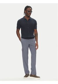 Lindbergh Kardigan 30-804114 Granatowy Slim Fit. Kolor: niebieski. Materiał: bawełna #3
