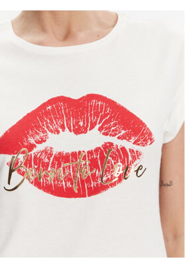 Morgan T-Shirt 251-DVALA Biały Regular Fit. Kolor: biały. Materiał: bawełna