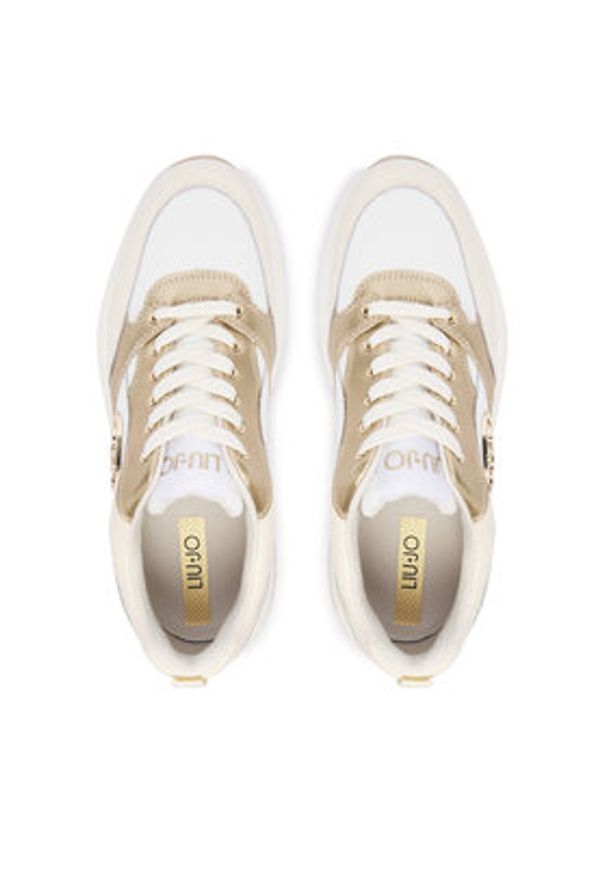 Liu Jo Sneakersy Eva 06 BF5035 PX026 Beżowy. Kolor: beżowy. Materiał: skóra