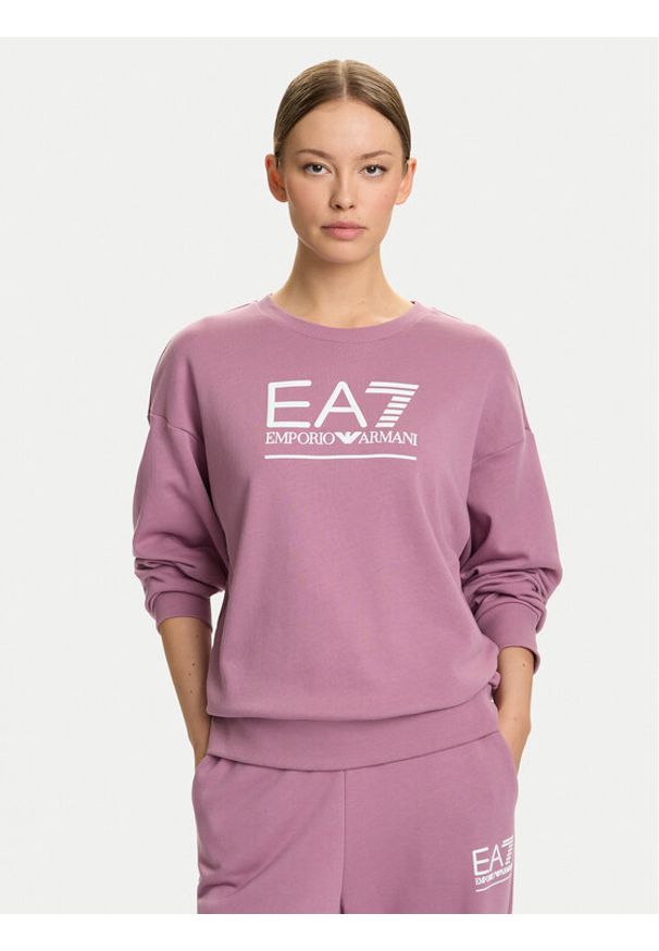 EA7 Emporio Armani Bluza 7W000416 AF12473 UA272 Różowy Relaxed Fit. Kolor: różowy. Materiał: bawełna