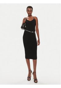 MICHAEL Michael Kors Sukienka dzianinowa MS381MK33D Czarny Slim Fit. Kolor: czarny. Materiał: wiskoza #5