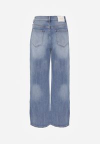 Renee - Niebieskie Jeansy High Waist Wide Leg z Bawełną i Domieszką Wiskozy Hirei. Stan: podwyższony. Kolor: niebieski. Długość: długie. Wzór: gładki #6