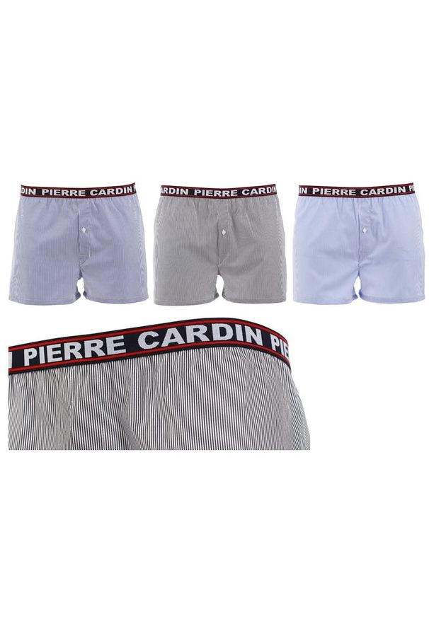 Pierre Cardin - SZORTY PIERRE CARDIN 1PAK PASKI. Materiał: guma, bawełna. Wzór: paski