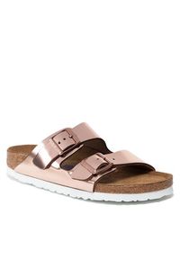 Birkenstock Klapki Arizona Metallic 0952093 Różowy. Kolor: różowy. Materiał: skóra
