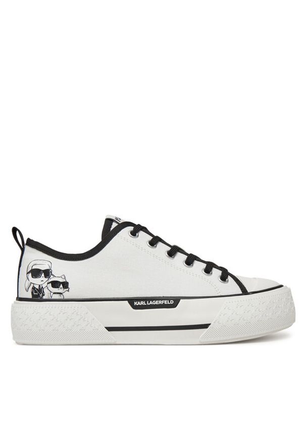Karl Lagerfeld - KARL LAGERFELD Trampki KL60614T Biały. Kolor: biały. Materiał: materiał