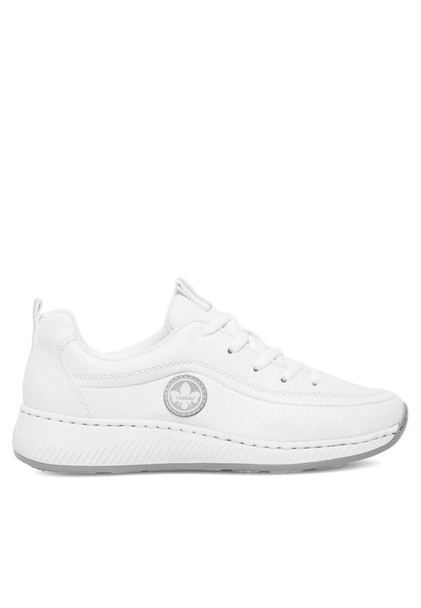 Rieker Sneakersy N5504-80 Biały. Kolor: biały. Materiał: skóra