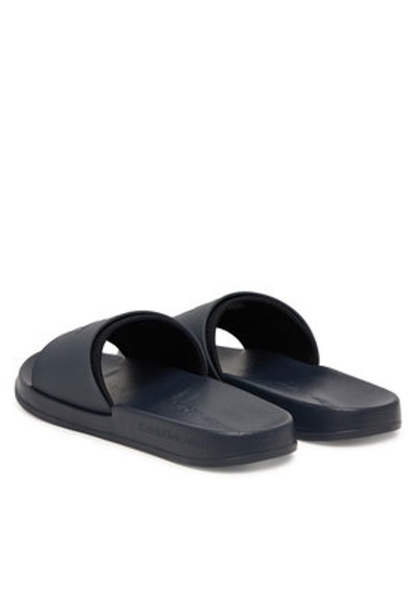 Calvin Klein Klapki Ess Slide Rubber Neoprene HM0HM02229 Granatowy. Kolor: niebieski. Materiał: syntetyk