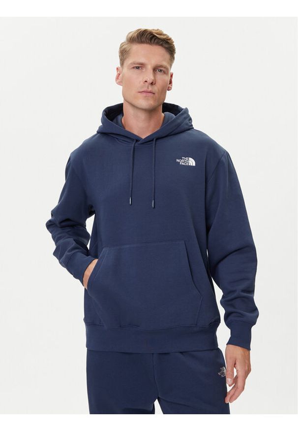 The North Face Bluza Essential NF0A89ES Granatowy Regular Fit. Kolor: niebieski. Materiał: syntetyk