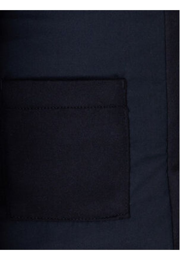 BOSS Płaszcz wełniany H-Jared 50551085 Granatowy Regular Fit. Kolor: niebieski. Materiał: wełna