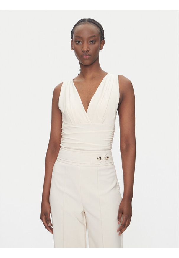 ACCESS FASHION Body 53-2223-391 Écru Slim Fit. Kolor: kremowy. Materiał: syntetyk