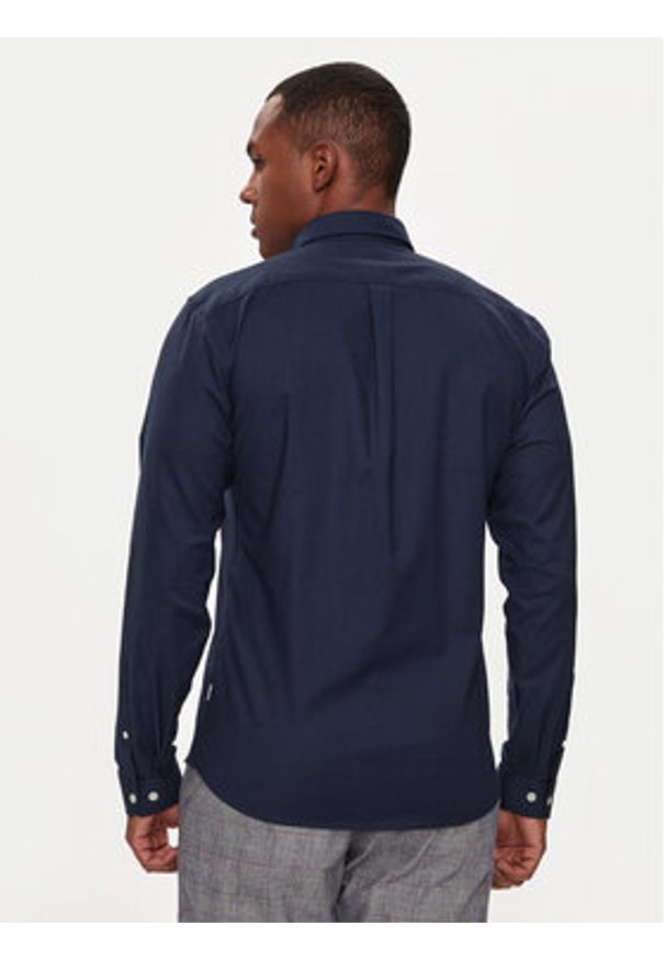 Lindbergh Koszula 30-203174 Granatowy Slim Fit. Kolor: niebieski. Materiał: bawełna