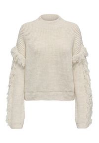 only - ONLY Sweter Molly 15363467 Beżowy Regular Fit. Kolor: beżowy. Materiał: syntetyk #6