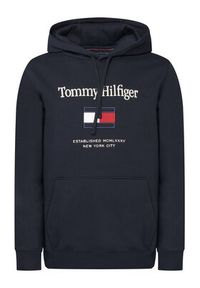 TOMMY HILFIGER - Tommy Hilfiger Bluza Embro Flag MW0MW42735 Granatowy Regular Fit. Kolor: niebieski. Materiał: bawełna, syntetyk #3