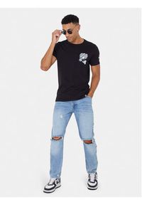 Brave Soul T-Shirt MTS-149FREDDIE Czarny Straight Fit. Kolor: czarny. Materiał: bawełna #2