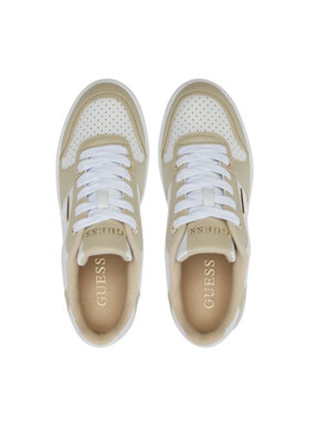 Guess Sneakersy Daiso FLTDAI ELE12 Biały. Kolor: biały. Materiał: skóra