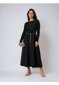 Sinsay - Sukienka z paskiem - czarny. Kolor: czarny #1