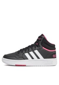 Adidas - adidas Sneakersy Hoops 3.0 Mid Shoes IG7896 Czarny. Kolor: czarny. Materiał: skóra