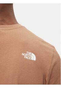 The North Face T-Shirt Easy NF0A8A6C Brązowy Regular Fit. Kolor: brązowy. Materiał: syntetyk, bawełna #5