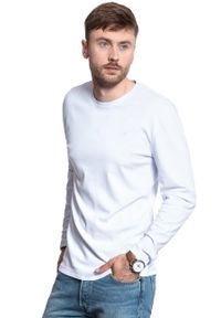 Mustang - LONGSLEEVE MUSTANG crew neck basic general White 1006810 2045. Długość rękawa: długi rękaw #9