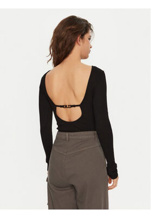 Karl Lagerfeld Jeans Body A1W18024 Czarny Slim Fit. Kolor: czarny. Materiał: syntetyk