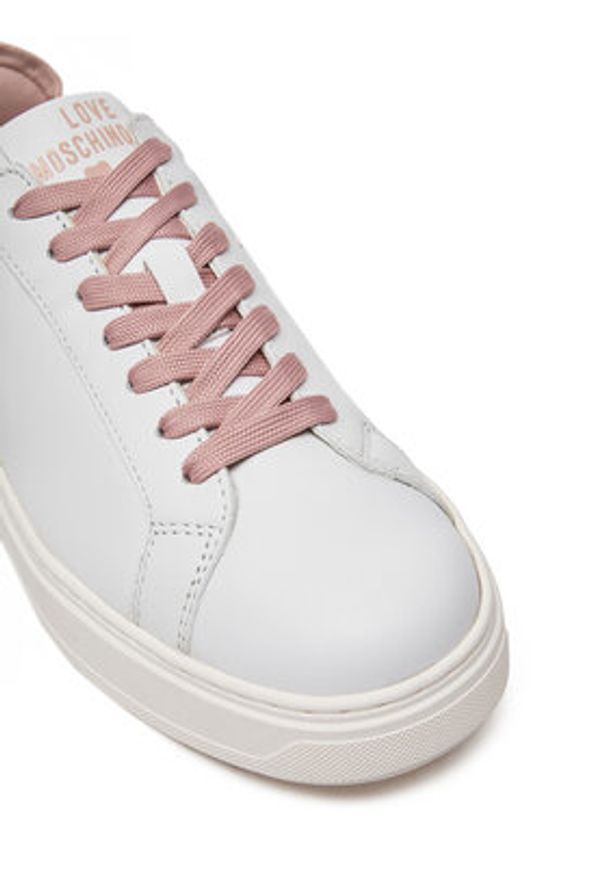 Love Moschino - LOVE MOSCHINO Sneakersy JA15174G1MIA310C Biały. Kolor: biały. Materiał: skóra
