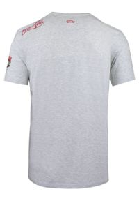 Bawełniany T-Shirt, Męski - Brave Soul - Retro Auta - Popielaty. Okazja: na co dzień. Kolor: szary. Materiał: wiskoza, bawełna. Wzór: nadruk. Sezon: wiosna, lato. Styl: retro #2