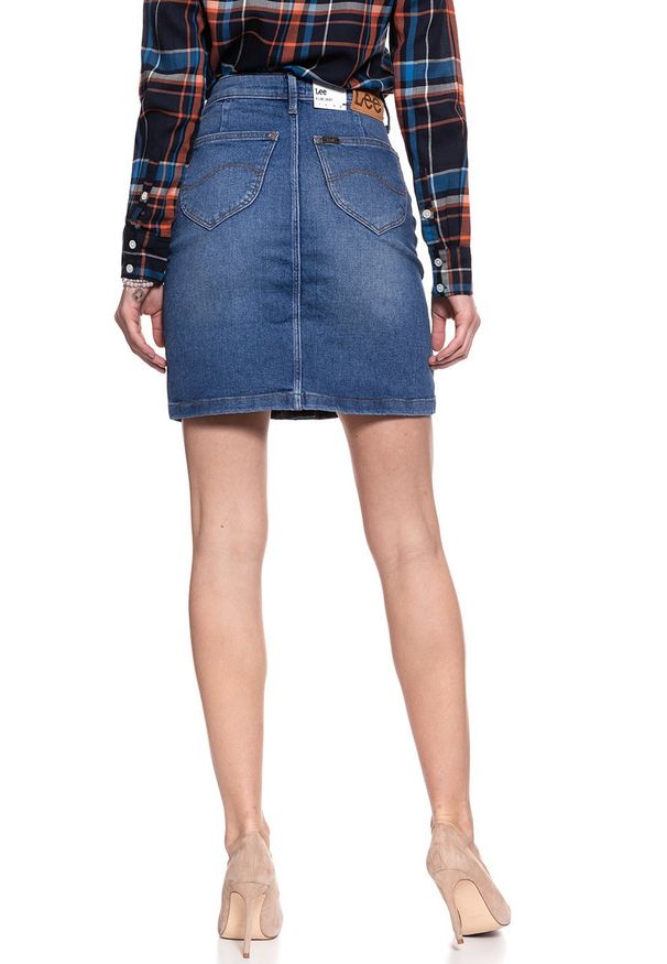 Lee - SPÓDNICA JEANSOWA LEE A LINE SKIRT BLUE DROP L38NROEM 112108295. Materiał: jeans