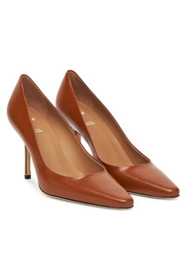 BOSS Szpilki Charlize 50548509 Brązowy. Kolor: brązowy. Materiał: skóra. Obcas: na szpilce