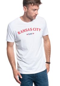 Lee - LEE KANSAS TEE BRIGHT WHITE L63AFQLJ. Kolor: biały