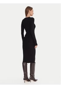 Kontatto Sukienka dzianinowa 3M0829C Czarny Slim Fit. Kolor: czarny. Materiał: syntetyk #3