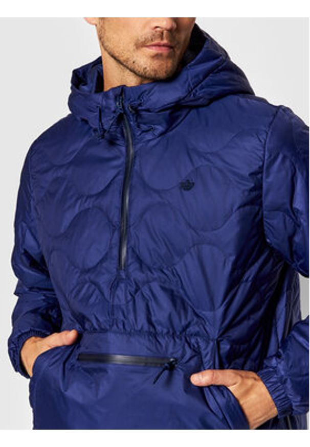 Adidas - adidas Kurtka anorak Quilted H13589 Granatowy Regular Fit. Kolor: niebieski. Materiał: syntetyk
