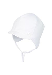Jamiks czapka dziecięca Nico kolor biały z cienkiej dzianiny. Kolor: biały. Materiał: dzianina