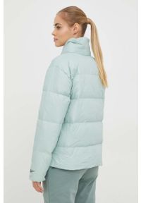 Reebok kurtka puchowa damska kolor zielony zimowa. Okazja: na co dzień. Kolor: zielony. Materiał: puch. Sezon: zima. Styl: casual #5