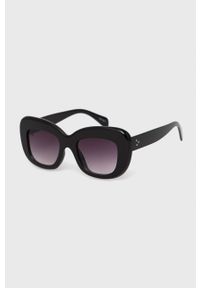 Jeepers Peepers okulary przeciwsłoneczne kolor czarny. Kształt: prostokątne. Kolor: czarny
